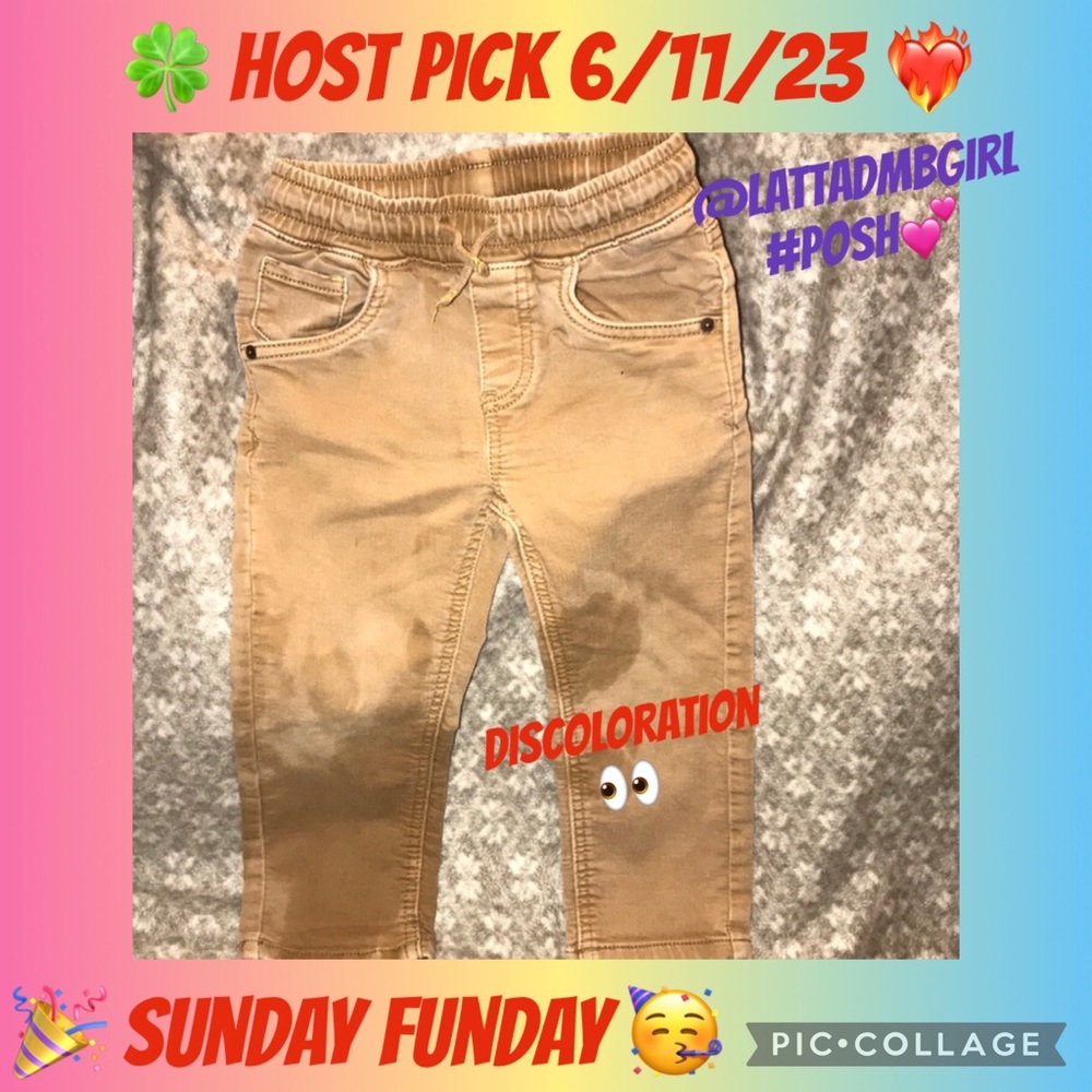Cat & Jack 3T tan pants 👖 stained 🎁 discoloration 👀